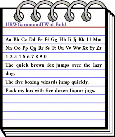 URWGaramondTWid Bold animated font preview URWGaramondTWid Bold animated font preview
