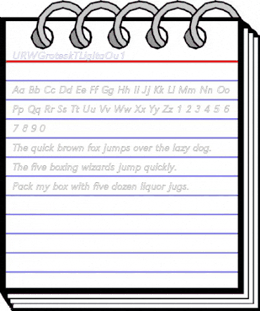 URWGroteskTLigItaOu1 Regular animated font preview URWGroteskTLigItaOu1 Regular animated font preview