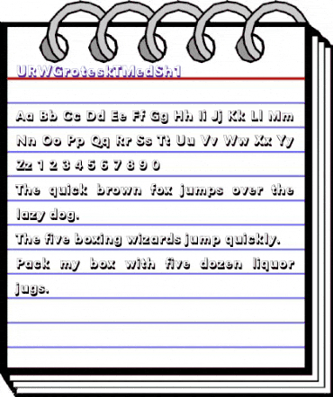 URWGroteskTMedSh1 Regular animated font preview
