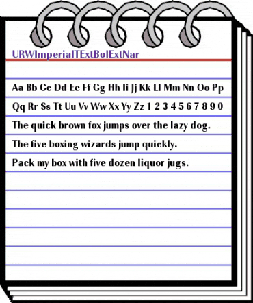 URWImperialTExtBolExtNar Regular animated font preview URWImperialTExtBolExtNar Regular animated font preview