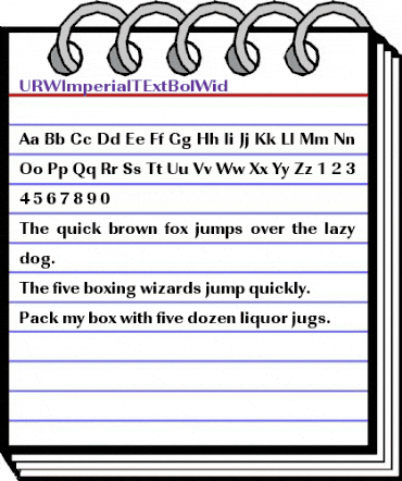 URWImperialTExtBolWid Regular animated font preview