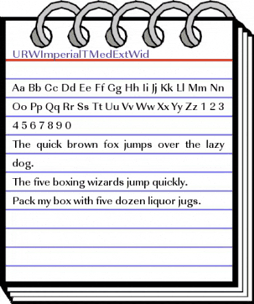 URWImperialTMedExtWid Regular animated font preview URWImperialTMedExtWid Regular animated font preview