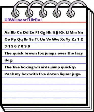 URWLinearTUltBol Regular animated font preview