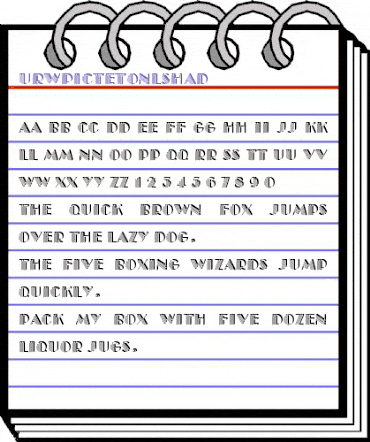 URWPictetOnlShaD Regular animated font preview