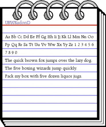 URWRadonD Regular animated font preview URWRadonD Regular animated font preview