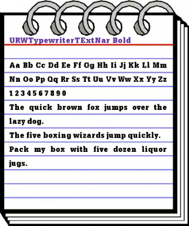 URWTypewriterTExtNar Bold animated font preview URWTypewriterTExtNar Bold animated font preview