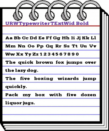 URWTypewriterTExtWid Bold animated font preview URWTypewriterTExtWid Bold animated font preview