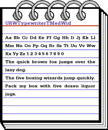 URWTypewriterTMedWid Regular animated font preview