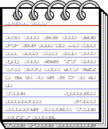 U.S.A. 3D Regular animated font preview U.S.A. 3D Regular animated font preview