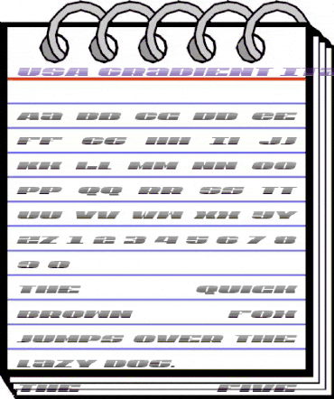 U.S.A. Gradient Italic Italic animated font preview