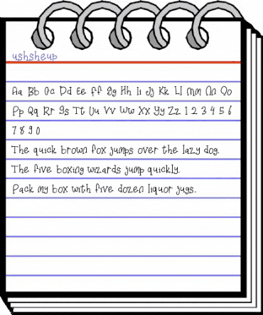 ushsheup Medium animated font preview