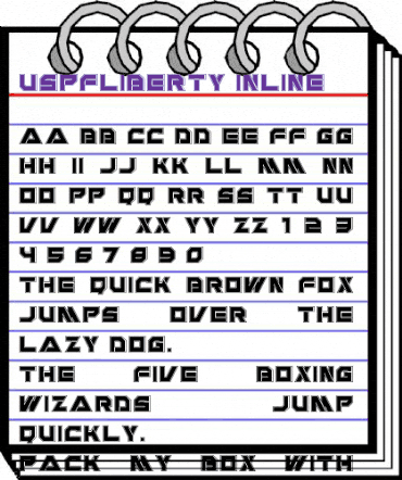 USPF Liberty Inline animated font preview USPF Liberty Inline animated font preview