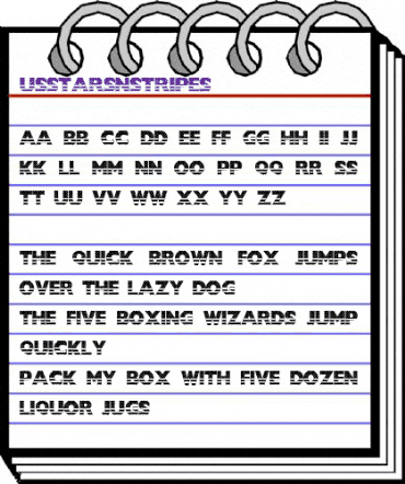 USStarsNStripes Regular animated font preview