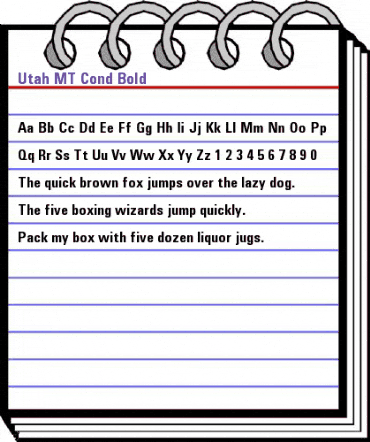 Utah MT Cond Bold Regular animated font preview Utah MT Cond Bold Regular animated font preview