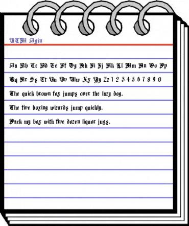 UTM Agin Regular animated font preview