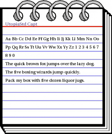 Utopia Std Caption animated font preview Utopia Std Caption animated font preview