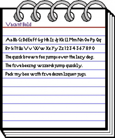 Vacant Bold Regular animated font preview Vacant Bold Regular animated font preview