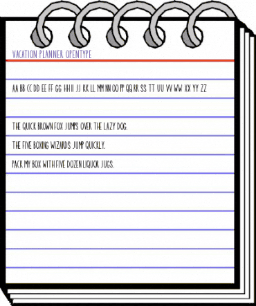 Vacation Planner Regular animated font preview Vacation Planner Regular animated font preview