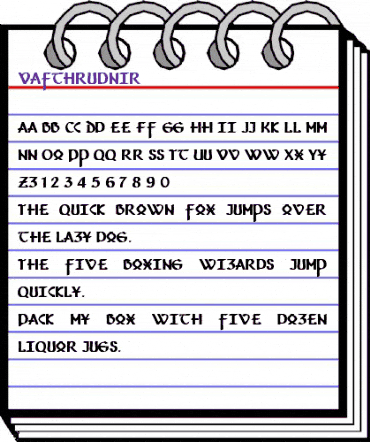 Vafthrudnir Regular animated font preview Vafthrudnir Regular animated font preview
