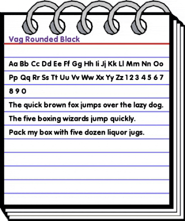 Vag Rounded Black animated font preview