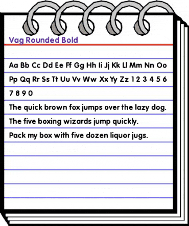 Vag_Rounded-Bold Regular animated font preview