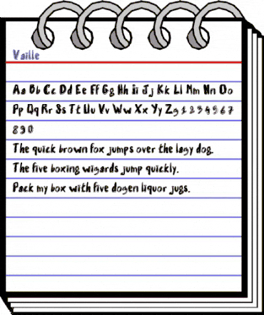 Vaille Regular animated font preview Vaille Regular animated font preview