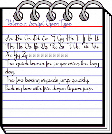 Valencia Script animated font preview Valencia Script animated font preview
