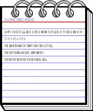 Valentine Things Regular animated font preview Valentine Things Regular animated font preview