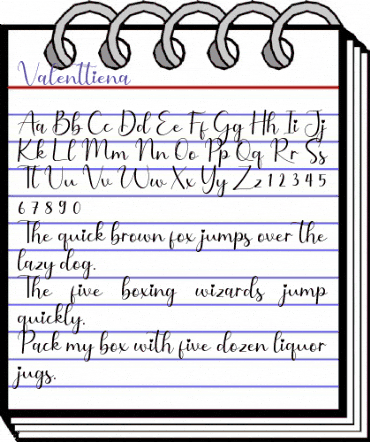 Valenttiena Regular animated font preview Valenttiena Regular animated font preview