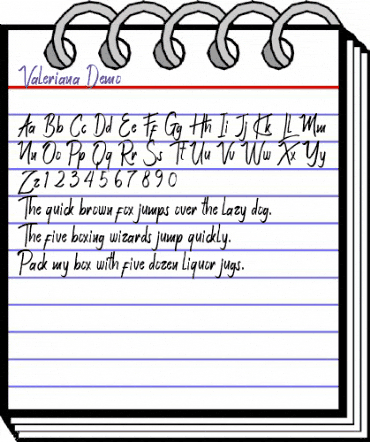 Valeriana Demo Regular animated font preview Valeriana Demo Regular animated font preview