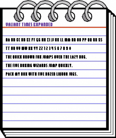 Valiant Times Expanded Regular animated font preview Valiant Times Expanded Regular animated font preview
