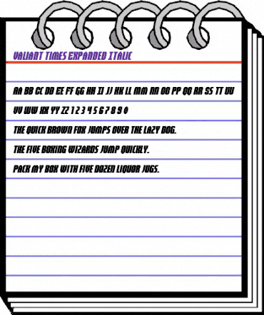 Valiant Times Expanded Italic Regular animated font preview Valiant Times Expanded Italic Regular animated font preview