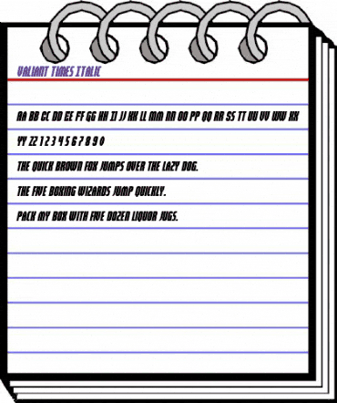 Valiant Times Italic Regular animated font preview Valiant Times Italic Regular animated font preview