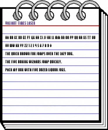 Valiant Times Laser Regular animated font preview Valiant Times Laser Regular animated font preview