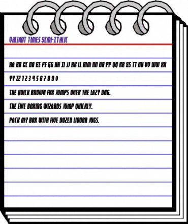 Valiant Times Semi-Italic Regular animated font preview Valiant Times Semi-Italic Regular animated font preview