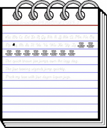 Validity Script Thin PERSONAL U Italic animated font preview