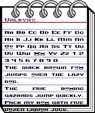 Valkyro Regular animated font preview Valkyro Regular animated font preview