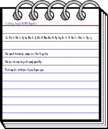 Valsday Script DEMO Regular animated font preview Valsday Script DEMO Regular animated font preview