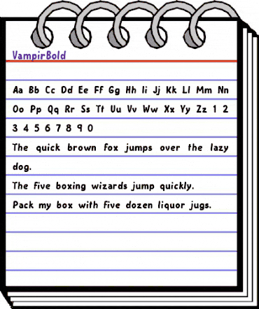 VampirBold Regular animated font preview VampirBold Regular animated font preview