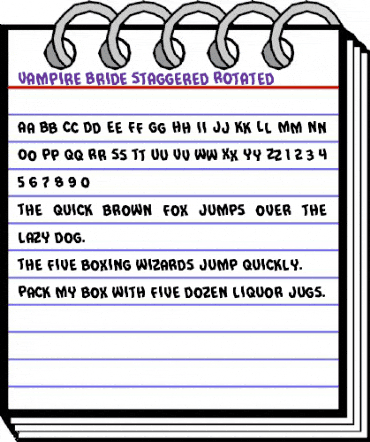 Vampire Bride Staggered Rotated Regular animated font preview Vampire Bride Staggered Rotated Regular animated font preview