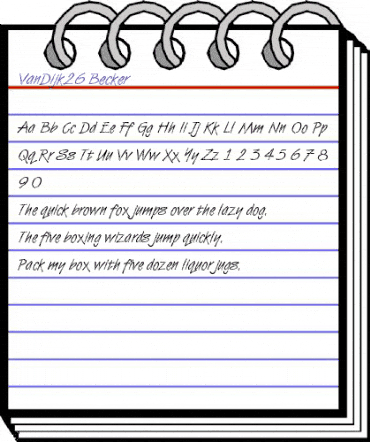 VanDijk26 Becker Regular animated font preview VanDijk26 Becker Regular animated font preview