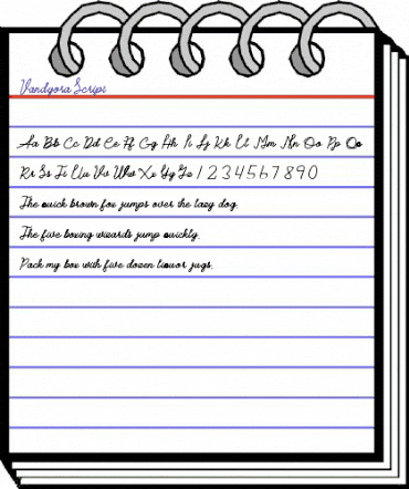 Vandyora Script Regular animated font preview Vandyora Script Regular animated font preview