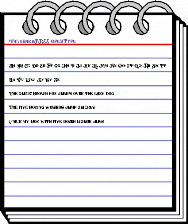 Vanguard FREE Regular animated font preview Vanguard FREE Regular animated font preview