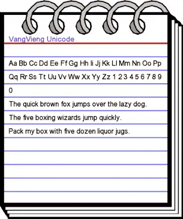 VangVieng Unicode Regular animated font preview