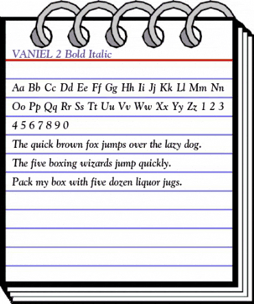 VANIEL 2 Bold Italic animated font preview VANIEL 2 Bold Italic animated font preview