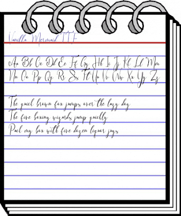 Vanilla Mermaid Regular animated font preview Vanilla Mermaid Regular animated font preview