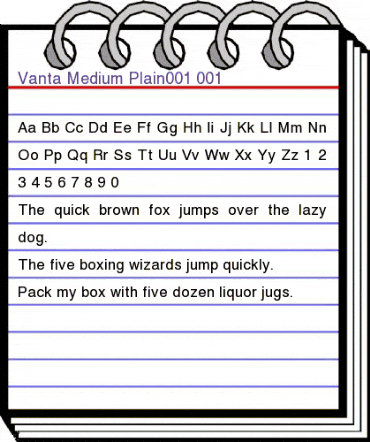 Vanta Medium Plain animated font preview