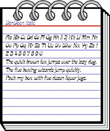 VanVeen Italic animated font preview VanVeen Italic animated font preview
