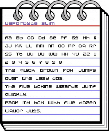 Vaporbyte Slim Regular animated font preview Vaporbyte Slim Regular animated font preview