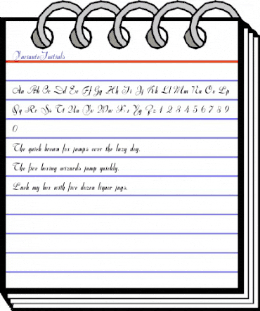 VarianteInitials Regular animated font preview VarianteInitials Regular animated font preview